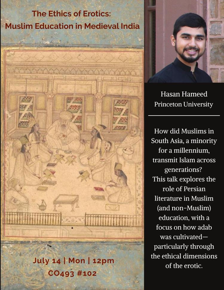 A flyer for an event on Muslim education in South Asia